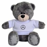 Мягкая игрушка медвежонок Mercedes-Benz Plush Toy Teddy Bear, Grey/White, артикул FKTDMBGW