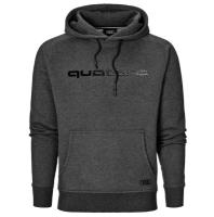 Мужская толстовка с капюшоном Audi Mens hoody, quattro, Dark Grey, артикул 3131700702