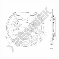 Кожух защитный тормозного диска Seat Leon (2005-2012) DCD0010