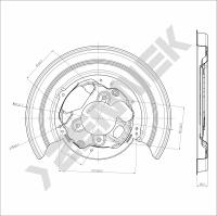 Кожух защитный тормозного диска Volkswagen Crafter (2006-2016) DCD0079