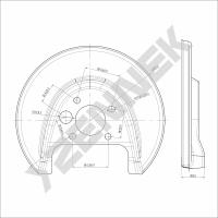 Кожух защитный тормозного диска Volkswagen Bora (1998-2005) DCD0129