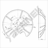 Кожух защитный тормозного диска Ford Fiesta (2001-2010) DCD0026