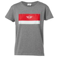 Женская футболка MINI Wing Logo T-Shirt Women’s, Grey/White/Coral, артикул 80142454921