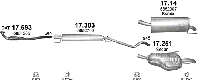 Глушитель Opel Astra H (2004-2010) 17251