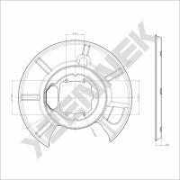 Кожух защитный тормозного диска BMW 5 E60/E61 (2002-2010) DCD0055