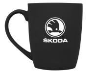 Фарфоровая кружка Skoda Logo Mug, Soft-touch, 360ml, Black/White, артикул 000069601A25B3