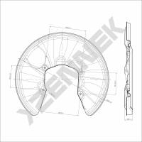 Кожух защитный тормозного диска Audi A4 B7 (2004-2008) DCD0303