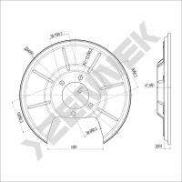 Кожух защитный тормозного диска Ford S-Max (2006-2015) DCD0070