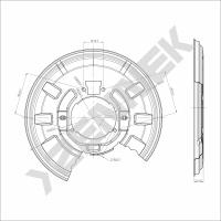 Кожух защитный тормозного диска BMW X3 E83 (2003-2010) DCD0051