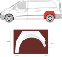 Арка задняя правая Mercedes Vito W639 (2003-2014) 3542592