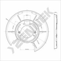 Кожух защитный тормозного диска BMW 3 E36 (1990-2000) DCD0047