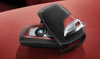 Кожаный футляр для ключа BMW Leather Key Case Sport Line, Red-Black, артикул 82292219909