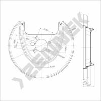 Кожух защитный тормозного диска Seat Ibiza (2008-2017) DCD0291