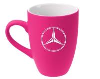 Керамическая кружка Mercedes-Benz Star Logo Mug, Soft-touch, 320ml, Pink/White, артикул B6695A253