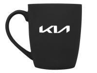 Фарфоровая кружка Kia Logo Mug, Soft-touch, 360ml, Black/White, артикул R8480ACA253K