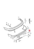 Юбка бампера заднего Audi Q7 4L (2005-2015) 0040954