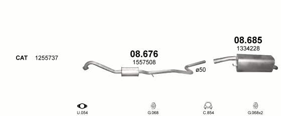 Глушитель Ford Fiesta (2001-2010) 8676