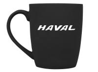 Фарфоровая кружка Haval Logo Mug, Soft-touch, 360ml, Black/White, артикул HLA25109