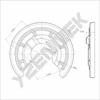 Кожух защитный тормозного диска Renault Grand Scenic (2006-2009) DCD0104