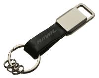 Кожаный брелок Haval Logo Keychain, Metall/Leather, Black/Silver, NM, артикул FKBLTHLB Кожаный брелок Haval Logo Keychain, Metall/Leather, Black/Silver, NM, артикул FKBLTHLB