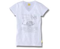 Женская футболка Volkswagen Beetle T-Shirt, Beauty Coming Soon, Ladies, White, артикул 5C0084210A084
