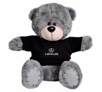 Мягкая игрушка медвежонок Lexus Plush Toy Teddy Bear, Grey/Black NM, артикул FKTDLSGB