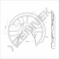Кожух защитный тормозного диска Audi A4 B6 (2000-2005) DCD0302