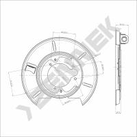 Кожух защитный тормозного диска BMW Z3 (1995-2002) DCD0169