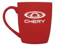 Фарфоровая кружка Chery Logo Mug, Soft-touch, 360ml, Red/White, артикул CHRA2565