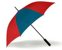 Зонт-трость MINI Walking Stick Contrast Panel Umbrella, Chili Red/Island, артикул 80235A0A685