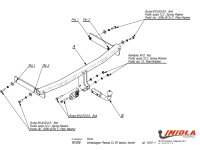 Прицепное устройство (фаркоп) Volkswagen Passat B7 (2010-2015) W036