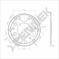 Кожух защитный тормозного диска Mercedes Sprinter W901-905 (1995-2006) DCD0224