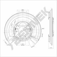 Кожух защитный тормозного диска Volkswagen LT (1996-2006) DCD0220