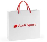 Бумажный подарочный пакет Audi Sport Paper bag, White, Size M, артикул 7281900202