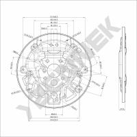 Кожух защитный тормозного диска Volkswagen Polo Sedan (2009-2020) DCD0106