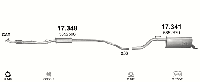 Глушитель Opel Corsa D (2006-2014) 17341