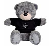 Мягкая игрушка медвежонок Volkswagen Plush Toy Teddy Bear, Grey/Black, артикул FKTDVWNGB