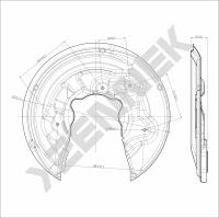 Кожух защитный тормозного диска Skoda Superb (2008-2015) DCD0135