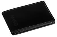 Кожаный футляр для визиток BMW Business Card Case, Leather, Black, артикул 80212A25212