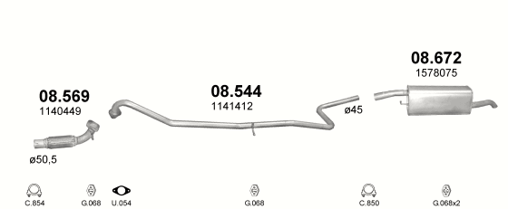 Глушитель Ford Fusion (2002-2012) 8672