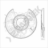Кожух защитный тормозного диска Mercedes E W210 (1995-2002) DCD0083
