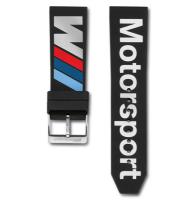 Сменный силиконовый ремешок BMW M Motorsport для наручных часов Apple Watch, Black, артикул 80265A0A715