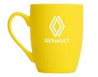 Фарфоровая кружка Renault Logo Mug, Soft-touch, 360ml, Yellow/White, артикул 77114A2548