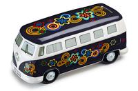Копилка для мелочи в форме Volkswagen Bulli T1 Spardose - Flower Power Dark, Moneybox, артикул 211087709E