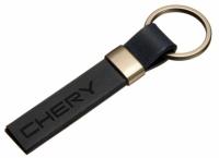 Кожаный брелок Chery Logo Keychain, Metall/Leather Saffiano 2, Black/Silver, артикул FKBLRTCHB Кожаный брелок Chery Logo Keychain, Metall/Leather Saffiano 2, Black/Silver, артикул FKBLRTCHB