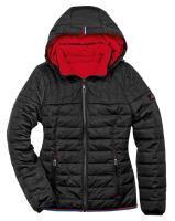 Женский двустороннии? пуховик BMW M Reversible Down Jacket, Ladies, Black-Red, артикул 80142289020
