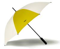 Зонт-трость MINI Walking Stick Contrast Panel Umbrella, White/Energetic Yellow, артикул 80235A0A684