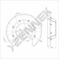 Кожух защитный тормозного диска Renault Scenic (1996-2003) DCD0296