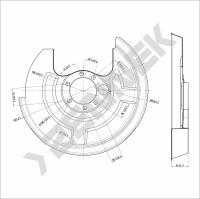 Кожух защитный тормозного диска Audi A4 B5 (1994-2001) DCD0037