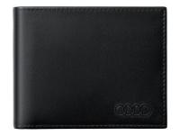 Мужской кожаный мини-кошелек Audi mini Wallet Leather, Mens, black/red, артикул 3151900400